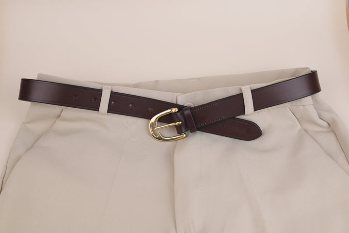 EQUES STIRRUP BRASS BUCKLE BELT – Premium Leather Belt for Men