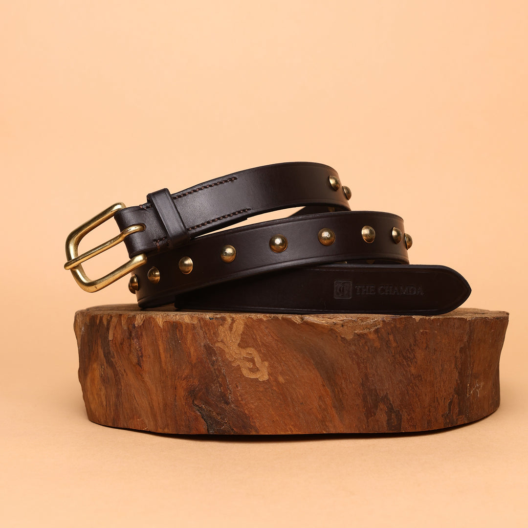 Women CAPE Elite Bling Brass Buckle Belt