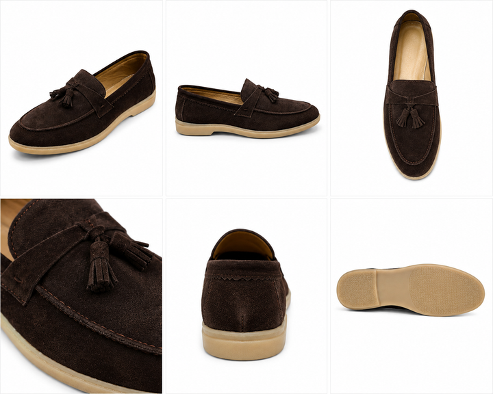 Joburg Brown Suede Loafer/ Tassels
