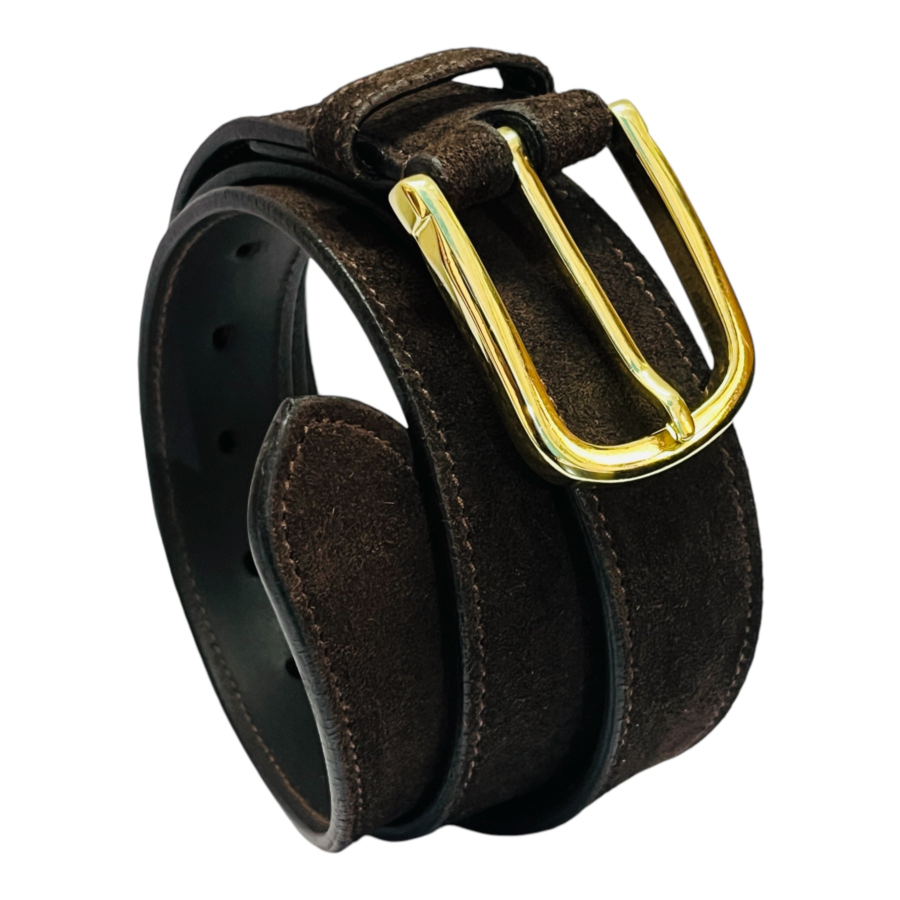 Genuine Suede Leather Belt In Coffee Brown Colour In 32 Mm – The