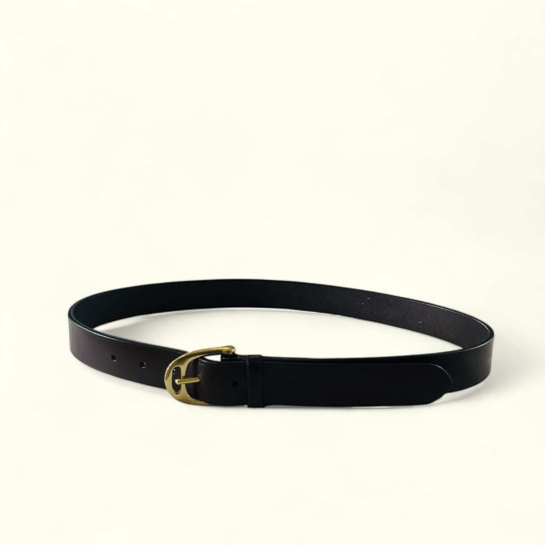 EQUES STIRRUP BRASS BUCKLE BELT – Premium Leather Belt for Men