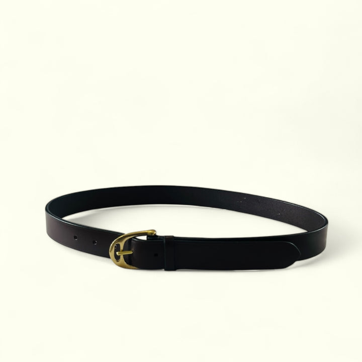 EQUES STIRRUP BRASS BUCKLE BELT – Premium Leather Belt for Men
