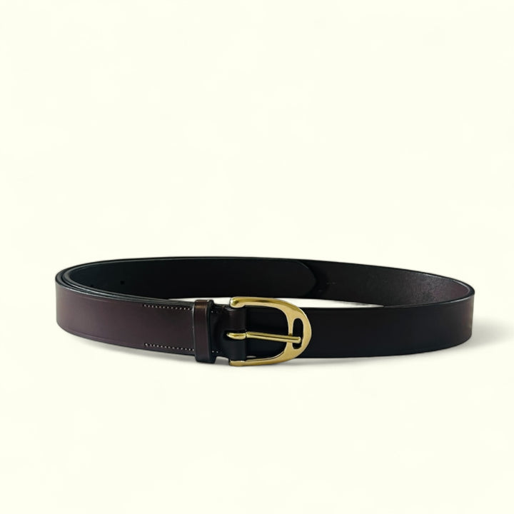 EQUES STIRRUP BRASS BUCKLE BELT – Premium Leather Belt for Men