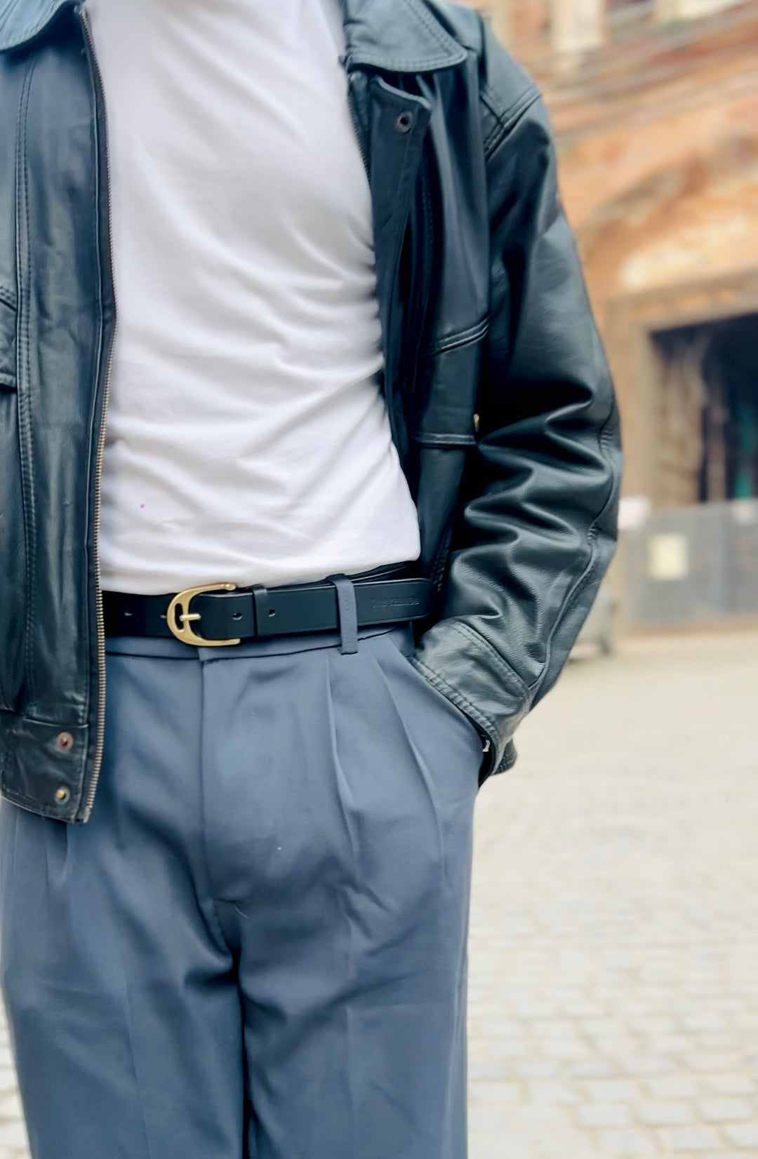 EQUES STIRRUP BRASS BUCKLE BELT – Premium Leather Belt for Men