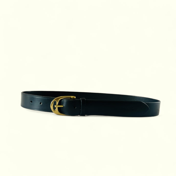 EQUES STIRRUP BRASS BUCKLE BELT – Premium Leather Belt for Men
