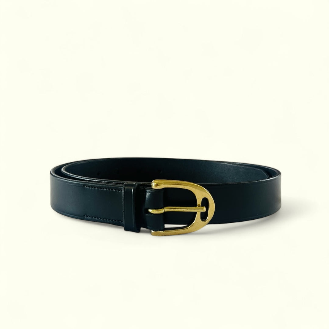 EQUES STIRRUP BRASS BUCKLE BELT – Premium Leather Belt for Men