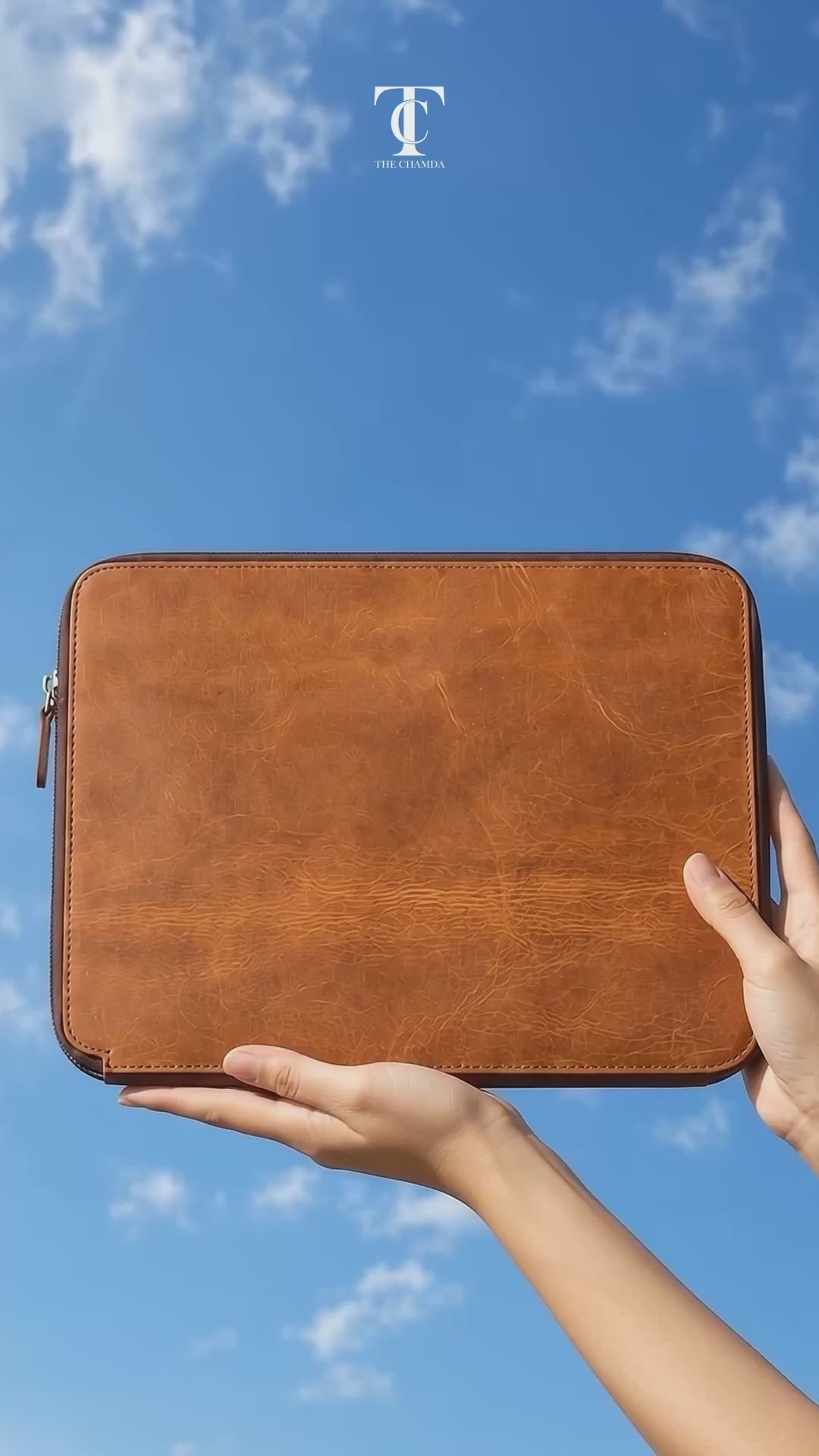 Elite Tan leather Laptop Sleeve